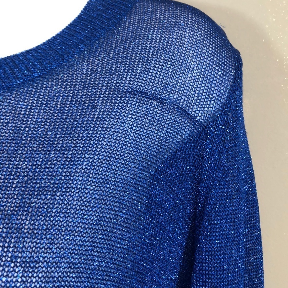 AIKO Electric Blue Open Back Knit Sweater NWT Extra Small - Picture 3 of 9